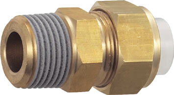 TRUSCO クイックシール継手 コネクタ φ4X2 呼びR1/4【TS-4X2-02C】(流体継手・チューブ・エア配管継手)