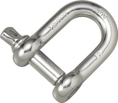 TRUSCO ネジシャックル ステンレス製 8mm【TNS-8】(吊りクランプ・スリング・荷締機・シャックル)