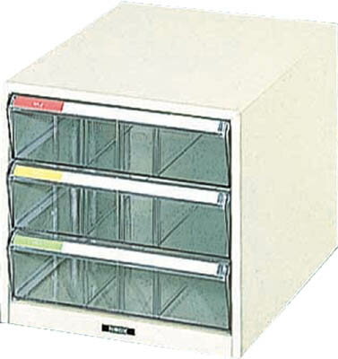 【メーカー型番】TB4-M3P【JANコード】4989999787566【ブランド】TRUSCO 　【特徴】●カラー分類でスピーディーな検索ができます。●8通りに使える見出しカード付です。●小さなパーツの保管・整理に便利です。●見出し面は見やすい45°の傾斜付です。【用途】【仕様】●間口(mm):292●奥行(mm):411●高さ(mm):277●引出し:B4深型3個●引出し内寸(mm)間口×奥行×高さ:259×382×74●質量(kg):5●鍵なしタイプ【材質／仕上】●本体:スチール●引き出し:ポリスチレン（PS）樹脂【セット内容／付属品】【注意】【原産国】日本【送料について】北海道、沖縄、離島は送料を頂きます。