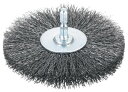 TRUSCO 軸付ホイールブラシ φ100X軸6.35 鋼線0.3【TB-6252-60】(研削研磨用品・軸付ブラシ)