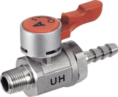 ASOH エースボール-21 ホースニップル型 PT1/4XΦ10.5【UH-1210】(流体継手・チューブ・ボールバルブ)【..