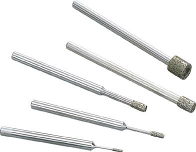 ナカニシ 内研用極小径電着ダイヤモンド・CBNバー シャンク径φ3【12007】(研削研磨用品・ダイヤモンド..