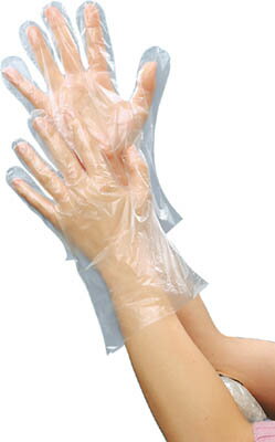 オカモト イージーグローブ716ポリHD L 500枚入【716L】(作業手袋・使い捨て手袋)