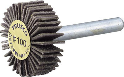 TRUSCO ダイヤ軸付フラップホイール オールダイヤ Φ15X軸径3 100#【P-DF1510-3A 100】