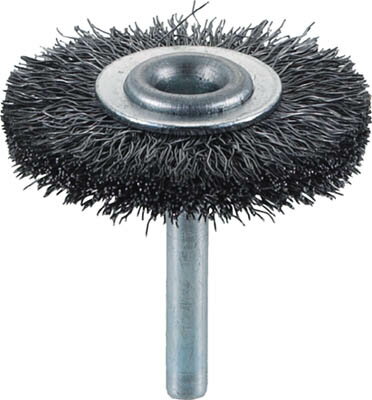 TRUSCO 軸付ホイールブラシ φ50X軸6 鋼線 線径0.3【TB-6222】(研削研磨用品・軸付ブラシ)(4.0)