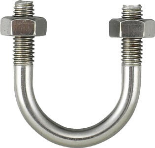 TRUSCO PC管用Uボルト SUS304 呼び径20A ねじ径W3/8【TPCU-BT20A-S】(管工機材・配管支持金具)(4.0)