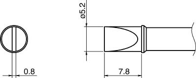 白光 コテ先/5.2D型 T3102D52