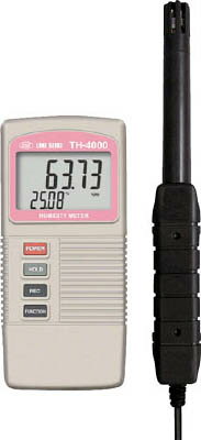 【商品詳細】●データホールド、MAX/MIN表示機能付です。●測定温度範囲(℃):0〜80●測定湿度範囲(%RH):10〜95●測定項目：温度、湿度、露点●電源：積層形9V乾電池×1本（付属）●幅×奥行×高さ：60×33×135mm●プローブ長:Φ26mm×200mm●コード長:1.0m●温度最小表示：0.01℃●湿度最小表示：0.01RH【送料について】北海道、沖縄、離島は送料を頂きます。