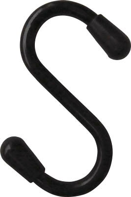 ニッサチェイン 塩ビ被覆線Sフック 黒 50mm(4個入リ) A705