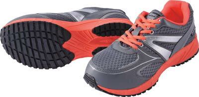 Safety Shoes - ジーベック 蛍光メチャ軽セフティシューズ 85130 グレー 22.5CM 8513020225【送料無料】