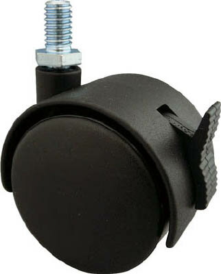 TRUSCO ネジ込ミ双輪キャスター ナイロン車輪 自在ST付 Φ50 M12 TDGS50M12