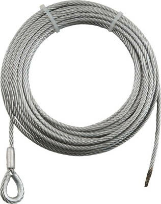 TRUSCO 手動ウインチ用ワイヤーΦ12×10M用(シンブル入リロック加工) WWS1210【送料無料】