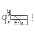 白光 こて先 K型【T12-K】(はんだ・静電気対策用品・ステーション型はんだこて)(4)