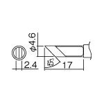 白光 こて先 KF型（Z）【T12-KFZ】(はんだ・静電気対策用品・ステーション型はんだ...