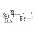 【メーカー型番】T12-WD16【JANコード】4962615017711【ブランド】白光　【特徴】【用途】【仕様】●コテ先名称:1.6WD型●質量(g):10●鉛フリーはんだ対応●適合コテ:FM2027・FM2028●適合ステーション本体:FX950・FX951・FX952●ヒーター一体式【材質／仕上】【セット内容／付属品】【注意】【原産国】日本【送料について】北海道、沖縄、離島は送料を頂きます。