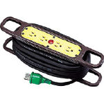日動 ハンドリール 100V 3芯×10m 黒 アース付【HR-E104-B】(コードリール・延長コ...