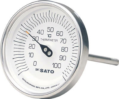 佐藤 バイメタル温度計BM−T型【BM-T-90S-1】(計測機器・温度計・湿度計)【送料無料】