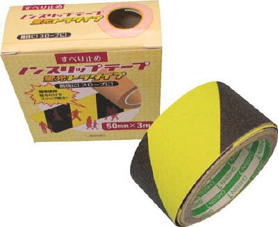 日東エルマテ 蛍光ノンスリップテープ 100mmX3m 黄／黒 LKST100【送料無料】(4.0)