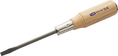 TONE 貫通ドライバー（木柄） （−）0．7X5．5 MD075
