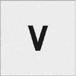 IM ステンシル V 文字サイズ50×40mm ASTV5040