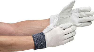 ミドリ安全 牛表革手袋 MT－14D 甲メリヤス－白 MT14DKOUMERIW