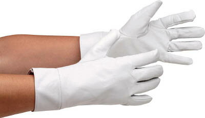 ミドリ安全 牛表革手袋 袖長タイプ MT−14 キリン型−白 MT14KIRINGATAW