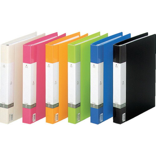 リヒト A4クリヤーブック(ポケット交換タイプ 25枚) 黒 G380224