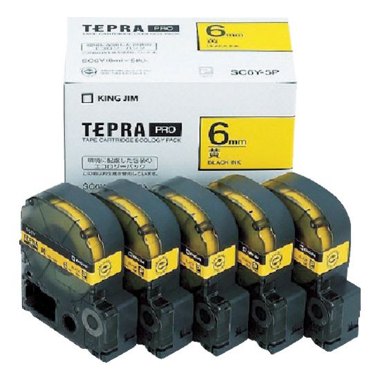 Cartridges - キングジム テプラPROテープカートリッジ SC6Y5P【送料無料】