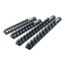 コーケン アルミソケットレール 12.7mm差込クリップ10ヶ付き全長300mm RSAL30012X10