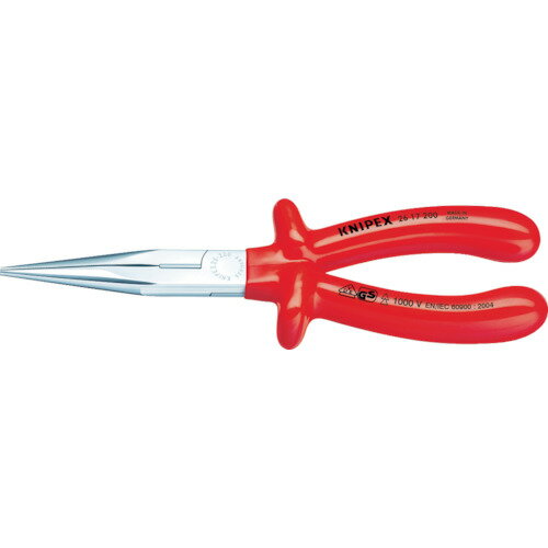 KNIPEX 絶縁1000V先長ラジオペンチ 200mm 2617200【送料無料】