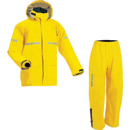 【商品詳細】●高防水、高透湿、高耐久を兼ね備え、安全性を考慮したワークウェアです。●業界初のヘルメット専用インナーフードを採用しています。（ヘルメットを被ったまま上着内部への雨の浸入を防ぎます）●裾部には水抜き穴があります。●軽作業、デリバ...