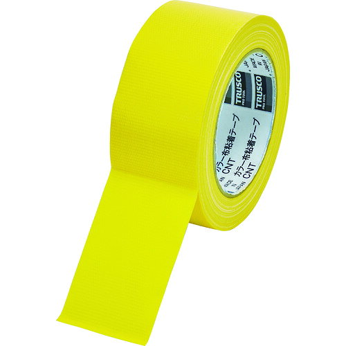 TRUSCO トラスコ カラー布粘着テープ 幅50mm長さ25m イエロー CNT5025Y