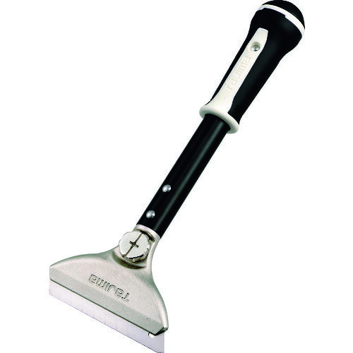 【商品詳細】●ブレードが横滑りしない、刃滑り防止ストッパー付です。●表面ならし、ケレン作業に適したフラットなブレード取り付け角です。●ヘッド裏表どちらでも使用可能な両面フラットヘッド形状です。●用途や動線に合わせて柄の長さが選べます。●握りやすく手首の返しが スムーズなエルゴグリップです。●ブレードカバー付です。●表面ならし、ケレン作業。●刃長(mm)：110●刃幅(mm)：100●全長(mm)：300●刃厚(mm)：0.5●適合替刃 L刃：替刃大(凄刃銀、凄刃黒)・硬刃ダブル・折れ線無し刃、J刃：替刃J型(J型刃使用の場合はカバーが使用できません)材質/仕上●ブレードカバー：ポリプロピレン(PP)●ヘッド：アルミダイカスト●グリップ：エラストマー樹脂・ポリプロピレン(PP)●ねじ：亜鉛ダイカスト●刃は別売りです。原産国中国JANコード4975364057884【送料について】北海道、沖縄、離島は送料を頂きます。