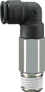 チヨダ ファイブロングメイルエルボ 12mm・R3／8【F12-03M2L】(流体継手・チューブ・チューブ継手)