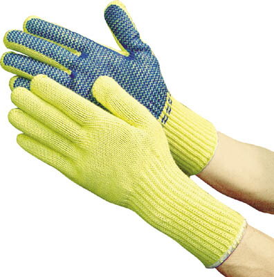 吉野 アラミドパワーすべり止手袋（帝人アラミド社製トワロンと綿の交編）【YS-G2L】(作業手袋・耐切創..