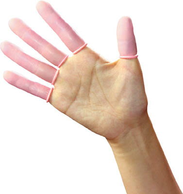 ブラストン 制電指サック（ピンク）−L【BSC-ASFCP-L】(作業手袋・指サック)