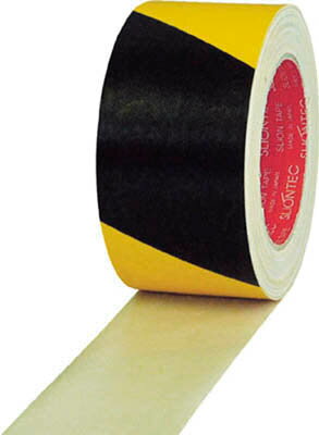 スリオン 危険表示用布粘着テープ50mm×25m イエロー／ブラック【336200-SS-00-50X25】(テープ用品・安全表示テープ)