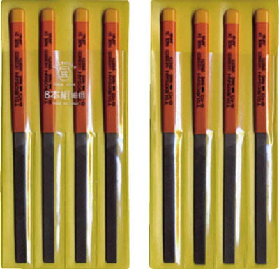 ツボサン 組ヤスリ 8本組 平 細目【HI008-03】(研削研磨用品・ヤスリ)【送料無料】
