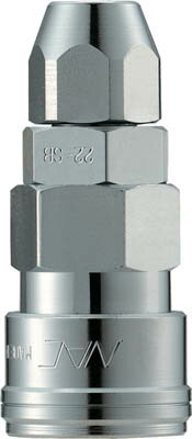 ナック クイックカップリング AL20型 鋼鉄製 ポリウレタンチューブ用【CAL23SA】(流体継手・チューブ・カップリング)