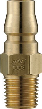 ナック クイックカップリング AL40型 真鍮製 メネジ取付用【CAL46PM2】(流体継手・チューブ・カップリ..