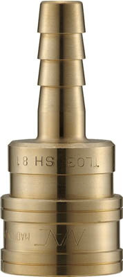 ナック クイックカップリング TL型 真鍮製 ホース取付用【CTL04SH2】(流体継手・チューブ・カップリング)
