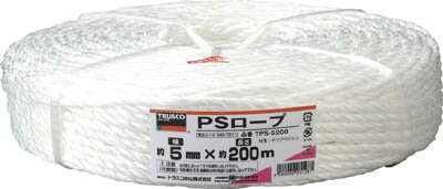 Rakuten - TRUSCO PSロープ 幅5mmX長さ200m 白【TPS-5200】(ロープ・ひも・ひも)
