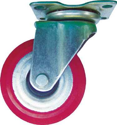 アイケー アイケー スチールホイル自在ゴム車￠85【T-3】(運搬台車・合板製運搬車)