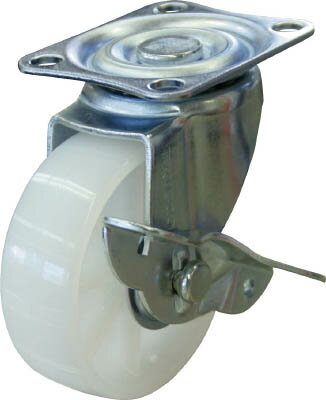 TRUSCO コンテナ台車用自在ストッパー付キャスターφ75ナイロン車【TYSG-75NS-NP】(運搬台車・合板製運搬車)