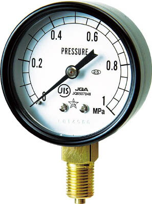 右下 一般圧力計【G211-111-M-0.4MP】(計測機器・圧力計)