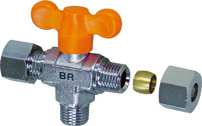 【メーカー型番】BR-5310【JANコード】4582135066091【ブランド】ASOH【特徴】●ボールバルブと継手の一体化コンパクトな形状です。●両口型になっており、切替バルブに最適です。●特有のカラー感覚とデザインは機器の機能と美観を高めます。【用途】●0.98MPa（80℃〜-10℃）の水、空気、油用です（凍結個所は除く）。【仕様】●高さ(mm):31●接続口径D:R3/8●適合銅管外径(mm):10●質量(g):156●使用流体:空気、水、油●使用温度範囲:-10〜80℃(凍結箇所は除く)●使用圧力:0.98MPa【材質／仕上】●本体:黄銅（C3771、C3604）+クロムメッキ●Oリング:ニトリルゴム（NBR）【セット内容／付属品】【注意】【原産国】日本【送料について】北海道、沖縄、離島は送料を頂きます。