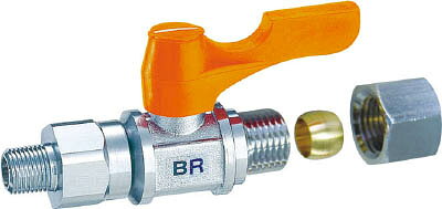 【メーカー型番】BR-7310【JANコード】4582135068323【ブランド】ASOH【特徴】●ボールバルブと継手の一体化コンパクトな形状です。●バルブ本体と、取付部が独立して回転するため、狭い場所でも簡単に接続できます。●特有のカラー感覚とデザインは機器の機能と美観を高めます。【用途】●0.98MPa（80℃〜-10℃）の水、空気、油用です（凍結個所は除く）。【仕様】●高さ(mm):28.5●接続口径D:R3/8●適合銅管外径(mm):10●質量(g):131●使用流体:空気、水、油●使用温度範囲:-10〜80℃(凍結箇所は除く)●使用圧力:0.98MPa【材質／仕上】●本体:黄銅（C3771、C3604）+クロムメッキ●Oリング:ニトリルゴム（NBR）【セット内容／付属品】【注意】【原産国】日本【送料について】北海道、沖縄、離島は送料を頂きます。