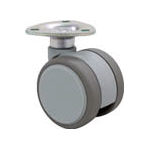 東海 プレート式双輪キャスター 60径 自在【F060】(キャスター・双輪キャスター)