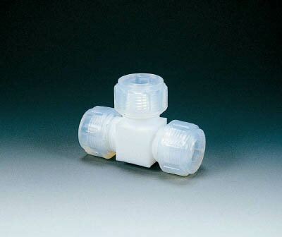 フロンケミカル 接続ジョイントT型 8mm【NR0050-02】(理化学・クリーンルーム用品・特殊継手)【送料無..