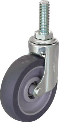 TRUSCO 省音キャスター（ねじ式）自在φ75エラストマー車【TYEFT-75ELB】(キャスター・消音キャスター)